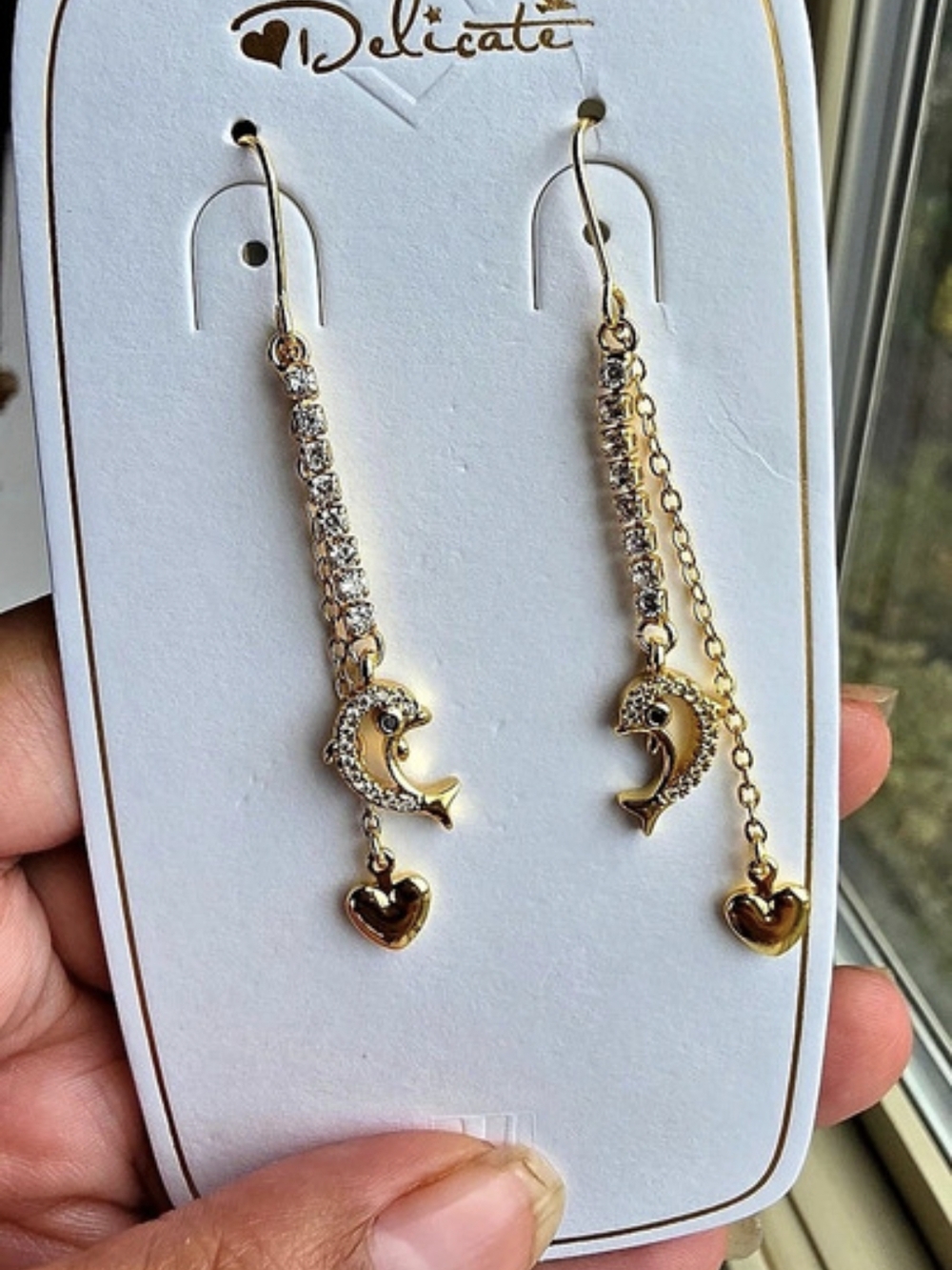 Aretes Largos Oro Laminado 14k